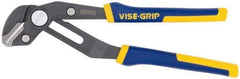 Irwin - 8" OAL, 1-3/4" Jaw Length, Groovelock Pliers - Serrated Jaw, Straight Head, ProTouch Handles - Industrial Tool & Supply