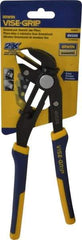 Irwin - 10" OAL, 2-1/4" Jaw Length, Groovelock Pliers - Smooth Jaw, Smooth Head, ProTouch Handles - Industrial Tool & Supply