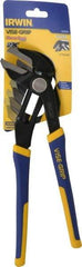 Irwin - 12" OAL, 2-3/4" Jaw Length, Groovelock Pliers - Serrated Jaw, Straight Head, ProTouch Handles - Industrial Tool & Supply