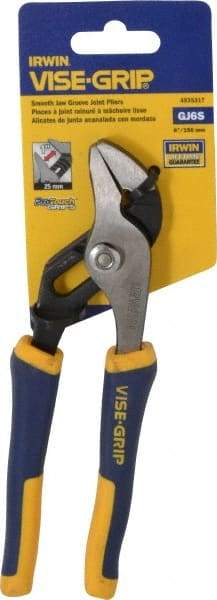 Irwin - 6" OAL, 1" Jaw Length, Groove Joint Pliers - Smooth Jaw, Smooth Head, ProTouch Handles - Industrial Tool & Supply