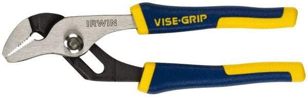 Irwin - 6" OAL, 1" Jaw Length, Groove Joint Pliers - Serrated Jaw, Straight Head, ProTouch Handles - Industrial Tool & Supply