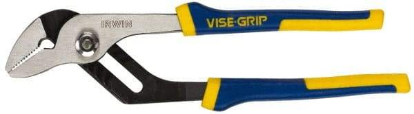 Irwin - 10" OAL, 2" Jaw Length, Groove Joint Pliers - Serrated Jaw, Straight Head, ProTouch Handles - Industrial Tool & Supply