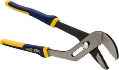 Irwin - 12" OAL, 2-1/4" Jaw Length, Groove Joint Pliers - Serrated Jaw, Straight Head, ProTouch Handles - Industrial Tool & Supply
