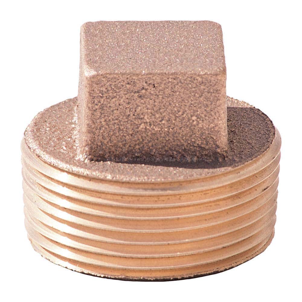 Merit Brass - Brass & Chrome Pipe Fittings Type: Square Head Plug Fitting Size: 2-1/2 - Industrial Tool & Supply