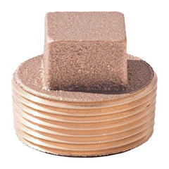 Merit Brass - Brass & Chrome Pipe Fittings Type: Square Head Plug Fitting Size: 2-1/2 - Industrial Tool & Supply