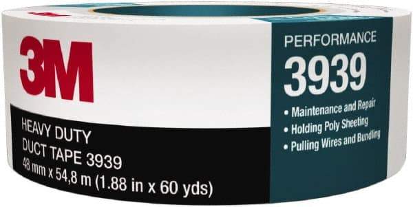 3M - 1" x 60 Yds Silver Duct Tape - 9 mil, Rubber Adhesive - Industrial Tool & Supply