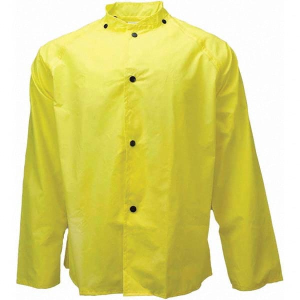 Neese - Size L Yellow Rain & Flame Resistant/Retardant Rain Jacket - Industrial Tool & Supply