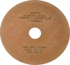 Norton - 3" Diam x 1/2" Hole x 0.01" Thick, 220 Grit Surface Grinding Wheel - Diamond, Type 1A1, Very Fine Grade, Metal Bond - Industrial Tool & Supply
