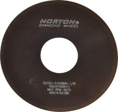 Norton - 4" Diam x 1-1/4" Hole x 0.02" Thick, 320 Grit Surface Grinding Wheel - Diamond, Type 1A1, Extra Fine Grade, Resinoid Bond - Industrial Tool & Supply