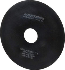 Norton - 6" Diam x 1-1/4" Hole x 1/32" Thick, 220 Grit Surface Grinding Wheel - Diamond, Type 1A1, Very Fine Grade, Resinoid Bond - Industrial Tool & Supply