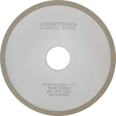 Norton - 6" Diam x 1-1/4" Hole x 1/4" Thick, 150 Grit Surface Grinding Wheel - Diamond, Type 1A1, Very Fine Grade, Resinoid Bond - Industrial Tool & Supply