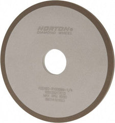 Norton - 6" Diam x 1-1/4" Hole x 1/4" Thick, 180 Grit Surface Grinding Wheel - Diamond, Type 1A1, Very Fine Grade, Resinoid Bond - Industrial Tool & Supply