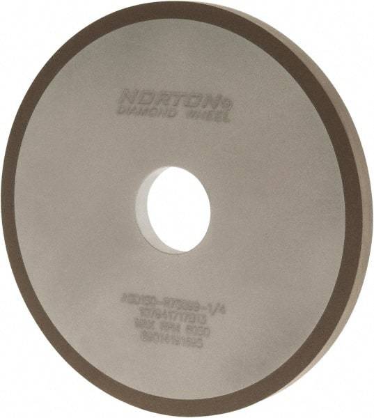 Norton - 6" Diam x 1-1/4" Hole x 3/8" Thick, 150 Grit Surface Grinding Wheel - Diamond, Type 1A1, Very Fine Grade, Resinoid Bond - Industrial Tool & Supply