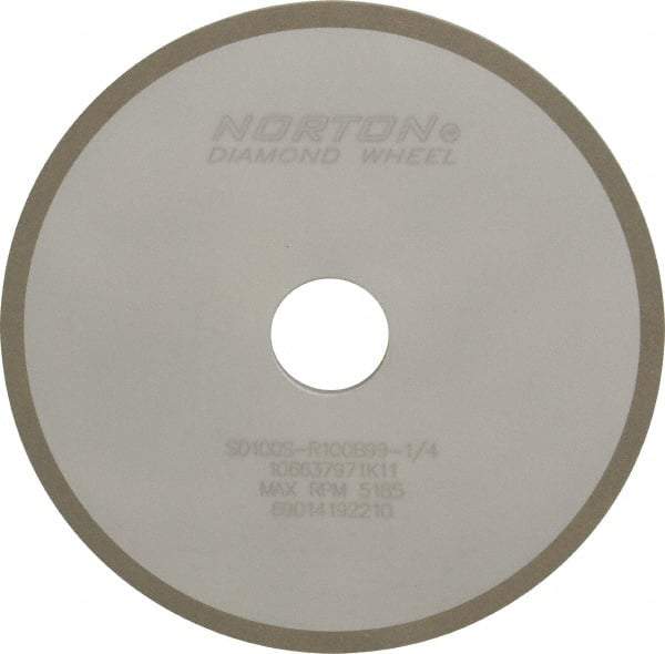 Norton - 7" Diam x 1-1/4" Hole x 1/4" Thick, 100 Grit Surface Grinding Wheel - Diamond, Type 1A1, Fine Grade, Resinoid Bond - Industrial Tool & Supply