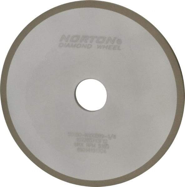 Norton - 7" Diam x 1-1/4" Hole x 1/4" Thick, 180 Grit Surface Grinding Wheel - Diamond, Type 1A1, Very Fine Grade, Resinoid Bond - Industrial Tool & Supply