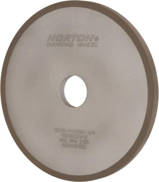 Norton - 7" Diam x 1-1/4" Hole x 3/8" Thick, 220 Grit Surface Grinding Wheel - Diamond, Type 1A1, Very Fine Grade, Resinoid Bond - Industrial Tool & Supply