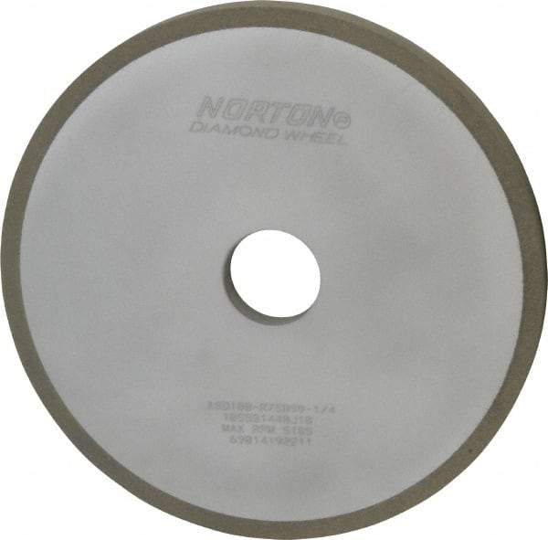 Norton - 7" Diam x 1-1/4" Hole x 1/2" Thick, 100 Grit Surface Grinding Wheel - Diamond, Type 1A1, Fine Grade, Resinoid Bond - Industrial Tool & Supply