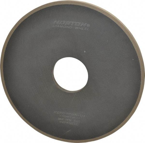 Norton - 12" Diam x 3" Hole x 1/2" Thick, 150 Grit Surface Grinding Wheel - Diamond, Type 1A1, Very Fine Grade, Resinoid Bond - Industrial Tool & Supply