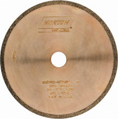 Norton - 4" Diam x 1/2" Hole, 180 Grit Surface Grinding Wheel - Diamond, Type 1A1R, Medium Grade - Industrial Tool & Supply