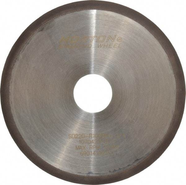 Norton - 6" Diam x 1-1/4" Hole, 220 Grit Surface Grinding Wheel - Diamond, Type 1A1R, Fine Grade - Industrial Tool & Supply