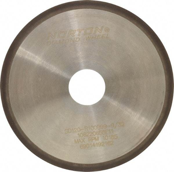Norton - 6" Diam x 1-1/4" Hole, 120 Grit Surface Grinding Wheel - Diamond, Type 1A1R, Coarse Grade - Industrial Tool & Supply