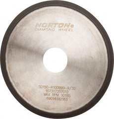 Norton - 6" Diam x 1-1/4" Hole, 150 Grit Surface Grinding Wheel - Diamond, Type 1A1R, Medium Grade - Industrial Tool & Supply