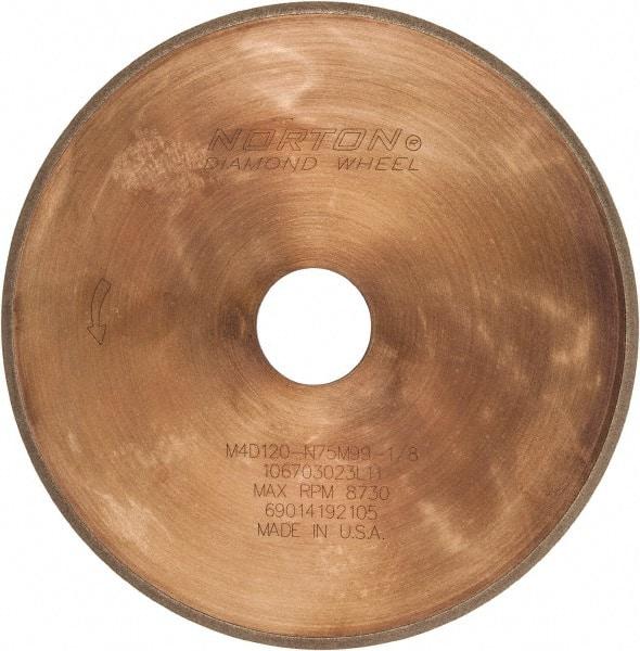 Norton - 7" Diam x 1-1/4" Hole, 120 Grit Surface Grinding Wheel - Diamond, Type 1A1R, Coarse Grade - Industrial Tool & Supply