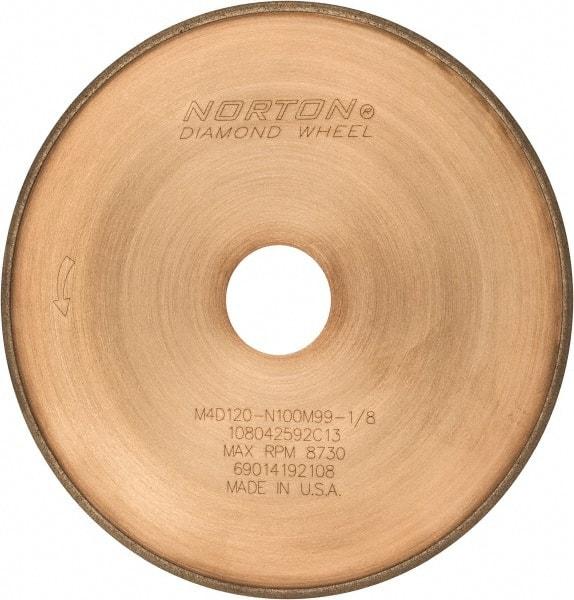 Norton - 7" Diam x 1-1/4" Hole, 120 Grit Surface Grinding Wheel - Diamond, Type 1A1R, Coarse Grade - Industrial Tool & Supply