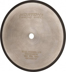 Norton - 8" Diam x 5/8" Hole, 120 Grit Surface Grinding Wheel - Diamond, Type 1A1R, Coarse Grade - Industrial Tool & Supply