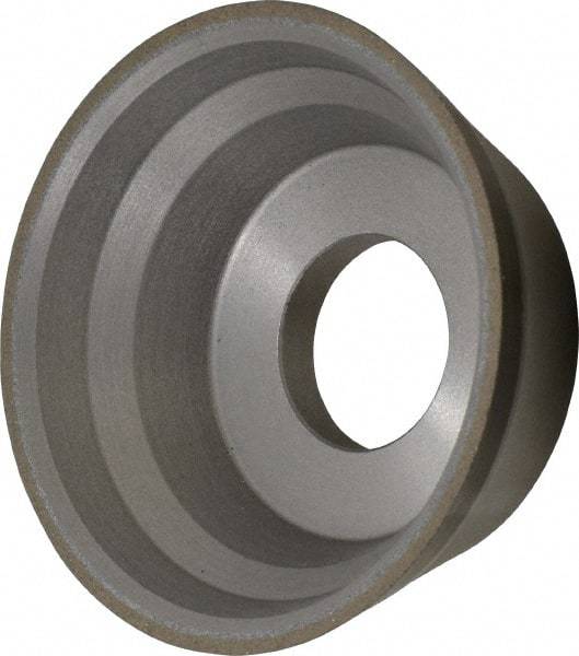 Norton - 3-3/4" Diam, 1-1/4" Hole Size, 1-1/2" Overall Thickness, 100 Grit, Type 11 Tool & Cutter Grinding Wheel - Fine Grade, Diamond, Resinoid Bond - Industrial Tool & Supply