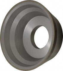 Norton - 3-3/4" Diam, 1-1/4" Hole Size, 1-1/2" Overall Thickness, 100 Grit, Type 11 Tool & Cutter Grinding Wheel - Fine Grade, Diamond, Resinoid Bond - Industrial Tool & Supply