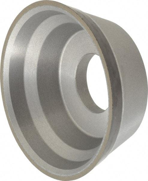 Norton - 3-3/4" Diam, 1-1/4" Hole Size, 1-1/2" Overall Thickness, 220 Grit, Type 11 Tool & Cutter Grinding Wheel - Very Fine Grade, Diamond, Resinoid Bond - Industrial Tool & Supply