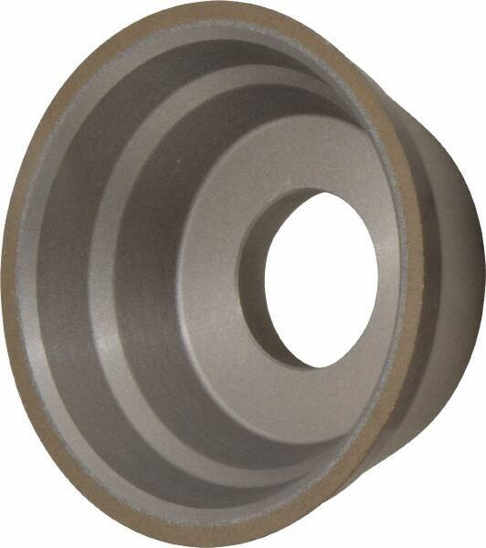 Norton - 3-3/4" Diam, 1-1/4" Hole Size, 1-1/2" Overall Thickness, 100 Grit, Type 11 Tool & Cutter Grinding Wheel - Fine Grade, Diamond, Resinoid Bond - Industrial Tool & Supply