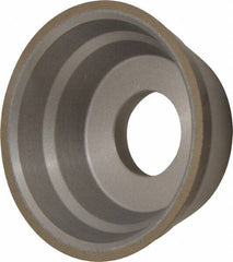 Norton - 3-3/4" Diam, 1-1/4" Hole Size, 1-1/2" Overall Thickness, 100 Grit, Type 11 Tool & Cutter Grinding Wheel - Fine Grade, Diamond, Resinoid Bond - Industrial Tool & Supply