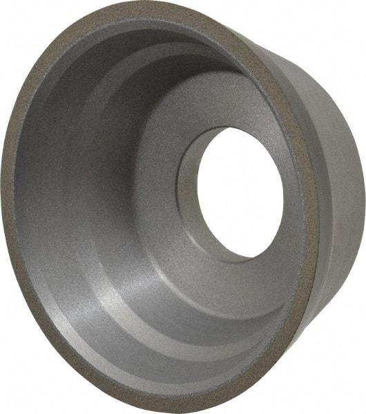 Norton - 3-3/4" Diam, 1-1/4" Hole Size, 1-1/2" Overall Thickness, 100 Grit, Type 11 Tool & Cutter Grinding Wheel - Fine Grade, Diamond, Resinoid Bond - Industrial Tool & Supply