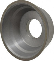 Norton - 3-3/4" Diam, 1-1/4" Hole Size, 1-1/2" Overall Thickness, 100 Grit, Type 11 Tool & Cutter Grinding Wheel - Fine Grade, Diamond, Resinoid Bond - Industrial Tool & Supply
