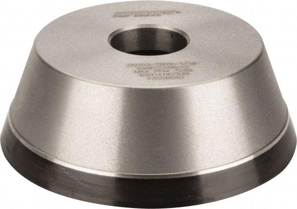 Norton - 5" Diam, 1-1/4" Hole Size, 1-3/4" Overall Thickness, 150 Grit, Type 11 Tool & Cutter Grinding Wheel - Very Fine Grade, CBN, Resinoid Bond - Industrial Tool & Supply