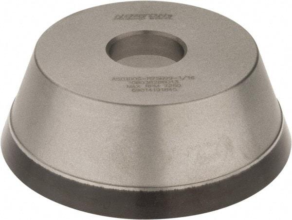 Norton - 5" Diam, 1-1/4" Hole Size, 1-3/4" Overall Thickness, 100 Grit, Type 11 Tool & Cutter Grinding Wheel - Fine Grade, Diamond, Resinoid Bond - Industrial Tool & Supply