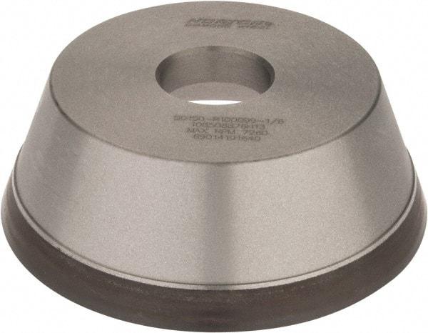 Norton - 5" Diam, 1-1/4" Hole Size, 1-3/4" Overall Thickness, 150 Grit, Type 11 Tool & Cutter Grinding Wheel - Very Fine Grade, Diamond, Resinoid Bond - Industrial Tool & Supply