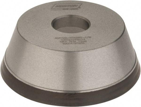 Norton - 5" Diam, 1-1/4" Hole Size, 1-3/4" Overall Thickness, 120 Grit, Type 11 Tool & Cutter Grinding Wheel - Fine Grade, Diamond, Resinoid Bond - Industrial Tool & Supply