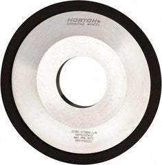 Norton - 4" Diam, 1-1/4" Hole Size, 1/2" Overall Thickness, 180 Grit, Type 12 Tool & Cutter Grinding Wheel - Very Fine Grade, Diamond, Resinoid Bond - Industrial Tool & Supply