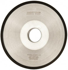 Norton - 6" Diam, 1-1/4" Hole Size, 1" Overall Thickness, 180 Grit, Type 12 Tool & Cutter Grinding Wheel - Very Fine Grade, Diamond, Resinoid Bond - Industrial Tool & Supply