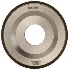 Norton - 4" Diam, 1-1/4" Hole Size, 1/2" Overall Thickness, 180 Grit, Type 12 Tool & Cutter Grinding Wheel - Very Fine Grade, Diamond, Resinoid Bond - Industrial Tool & Supply