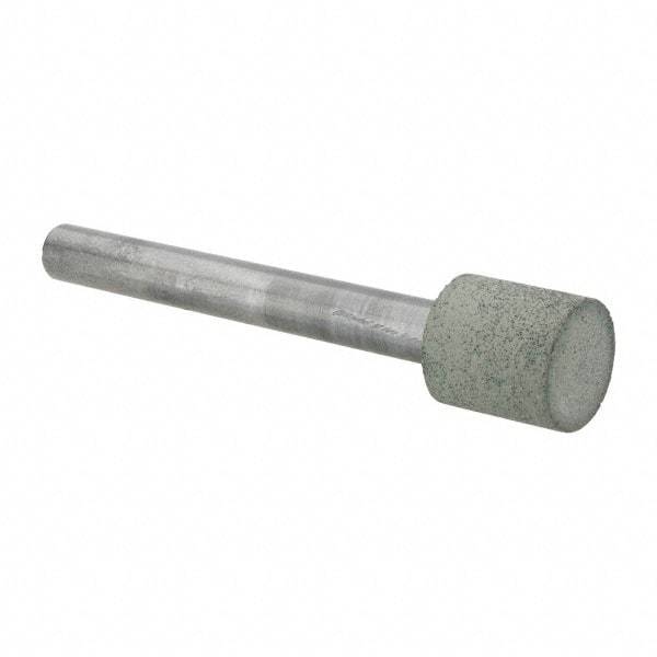 Norton - 1/2" Head Diam x 1/2" Head Thickness CBN Grinding Pin - 1/4" Shank Diam x 2-1/4" Shank Length, Fine Grade, 100 Grit - Industrial Tool & Supply