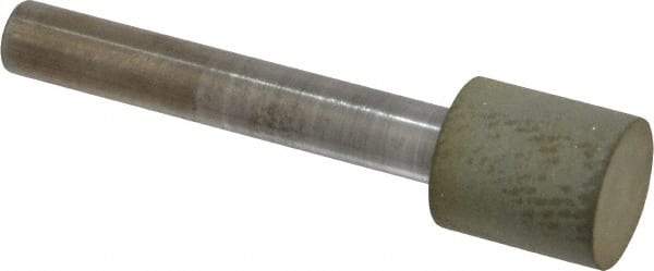 Norton - 1/2" Head Diam x 1/2" Head Thickness Diamond (Abrasive) Grinding Pin - 1/4" Shank Diam x 1-1/2" Shank Length, Very Fine Grade, 220 Grit - Industrial Tool & Supply