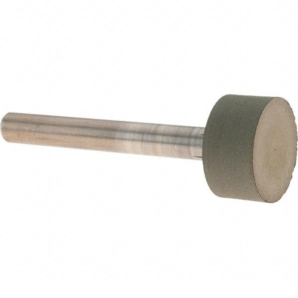 Norton - 3/4" Head Diam x 3/8" Head Thickness Diamond (Abrasive) Grinding Pin - 1/4" Shank Diam x 1-1/2" Shank Length, Very Fine Grade, 150 Grit - Industrial Tool & Supply