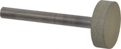 Norton - 1" Head Diam x 1/4" Head Thickness CBN Grinding Pin - 1/4" Shank Diam x 2-1/4" Shank Length, Fine Grade, 100 Grit - Industrial Tool & Supply