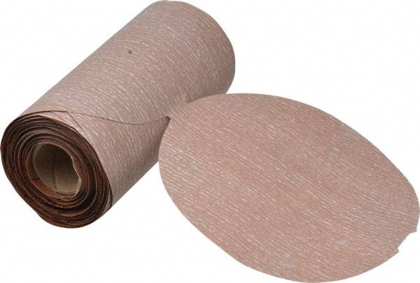 Norton - 5" Diam, 800 Grit Aluminum Oxide Adhesive PSA Disc - Super Fine Grade, Natural, B Weighted Backing, Flexible - Industrial Tool & Supply