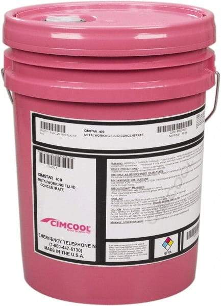 Cimcool - Cimstar 40B, 5 Gal Pail Cutting & Grinding Fluid - Semisynthetic - Industrial Tool & Supply