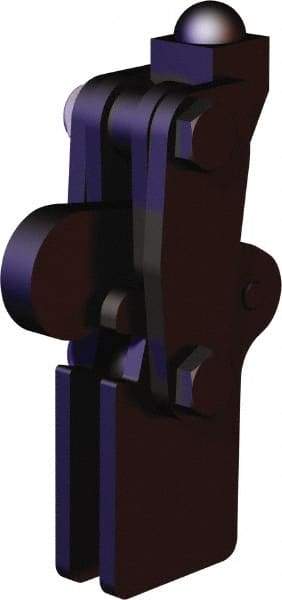 De-Sta-Co - 450 Lb Holding Capacity, Vertical Handle, Manual Hold Down Toggle Clamp - 200° Bar Opening, Weldable Base, Oxide Finish, Forged Alloy Steel - Industrial Tool & Supply